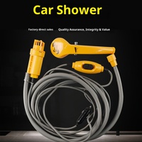 Kit de Douche Portable Compact pour Voiture, Pression d'Eau Réglable, Idéal pour le Camping - Article Populaire en Gros