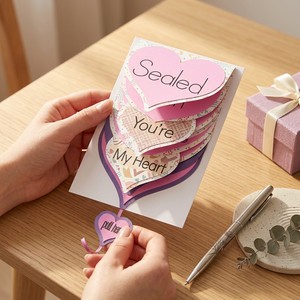 Tarjeta Interactiva con Diseño Original ZS-PC0074, Cascada de Corazones, para el Día de San Valentín o el Día de la Madre, para Minoristas en Línea - Product Image 5