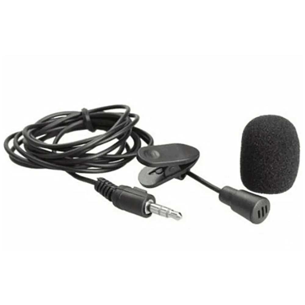 Microfone de áudio esponja para celular, 3.5mm clipe de áudio mãos livres mini condensador com gola, lavalier rode lapela