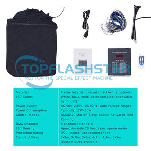 Cortina de Luces LED DMX Personalizada, Cortina de Estrellas Profesional, Equipo de Iluminación para Escenarios de DJ, Discotecas, Bodas, Conciertos, Fiestas y Clubes - Product Image 2