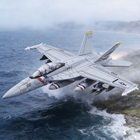Modèle d'avion de chasse à construire soi-même 1/72, jouets en blocs de construction, avion de chasse F/A-18F Super Hornet de l'armée de l'air, kit d'avion 3D pour enfant