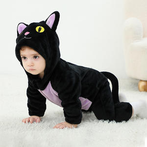 TONWHAR Baby Purple Cat Romper Animal Costume para niños Pijamas para niños con cremallera bidireccional - Product Image 4