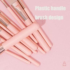 Set de 10 Brochas de Maquillaje Rosadas, Pelo Sintético para Rostro, Corrector, Lápiz de Cejas, Brochas Portátiles para Sombras de Ojos, Venta al por Mayor - Product Image 4