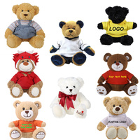 Nouvelle conception d'ours en peluche doux et rembourré avec capuche, logo personnalisé, ours en peluche avec capuche, jouets en peluche ours noir
