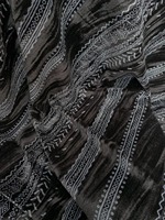 Nais Luxury New Pattern Épais Polyester imprimé Blanc petite fleur Velours Noir Tissus pour l'hiver abaya Vêtements