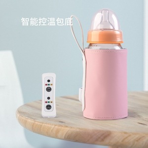 Calentador de biberones portátil con cubierta de control de temperatura USB para uso en exteriores, rosa y azul - Product Image 4