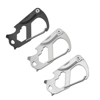 Couteau multifonctionnel en acier inoxydable Six-en-un carte de clé à outil extérieur petit couteau à outil pour une utilisation en extérieur