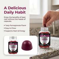 Gummies de Betterave Solilan en Promotion avec L-Arginine et L-Citrulline : Soutien Cardiaque et Énergétique, Supplément d'Oxyde Nitrique pour Adultes