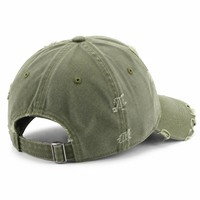 Casquette de baseball unisexe personnalisée à 6 panneaux, effet vieilli, déchirée et délavée, avec boucle métallique et visière courbée, style vintage urbain