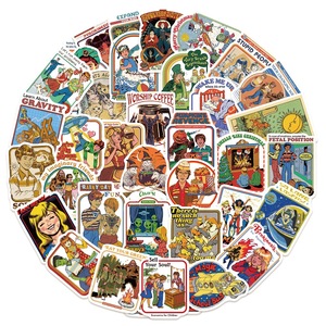 50 autocollants d'horreur américains pour skateboard, bouteille, voiture, décoration, affiche de <span class=keywords><strong>film</strong></span> effrayant - Product Image 1