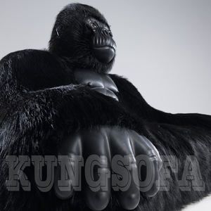 ใหม่เก้าอี้เป่าลมผ้ากำมะหยี่นุ่ม kkong สำหรับทุกเพศเตียงสัตว์กอริลลาสำหรับเฟอร์นิเจอร์ห้องนั่งเล่นสำหรับผู้ใหญ่ - Product Image 6