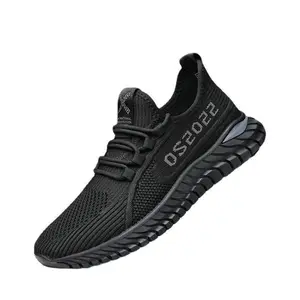 free shipping black flying woven high quality sports football original male casual running for men shoes sneakers