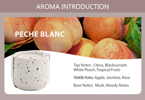 Bougie parfumée <span class=keywords><strong>à</strong></span> la cire de soja de luxe, senteur citron, <span class=keywords><strong>cassis</strong></span> et pêche blanche, vente en gros, aromathérapie - Product Image 2