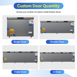 יצרני מקפיאים אופקיים מסחריים חכמים עם שתי דלתות, נירוסטה, טמפרטורה כפולה, לבית - Product Image 4