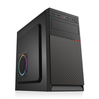 Boîtier d'ordinateur Meway Micro ATX Mid Tower économique, support SPCC, compatible GPU 270 mm pour PC de jeu et usage professionnel/bureau, 4 emplacements d'extension, en stock