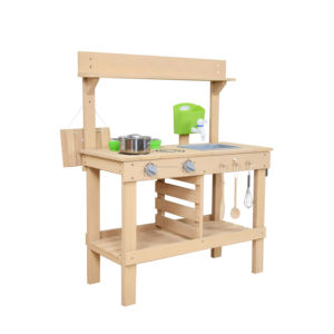 Ensemble de cuisine en bois d'extérieur avec outils de jardinage, jouet de jeu d'imitation amusant pour les garçons et les filles, les tout-petits - Product Image 4