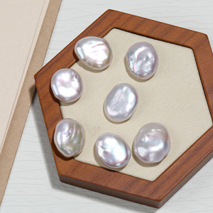 Perlas Sueltas Barrocas de Cuatro Estrellas al por Mayor, Forma de Botón, Luz Intensa, Agua Dulce Natural, Piedras en Bruto para Joyería DIY - Product Image 1
