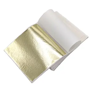 9*9cm Antique Bronze Imitation Gold Leaf Sheets for Gilding And Decorating Furniture Frame Ceiling Taiwan Gold Leaves Paper