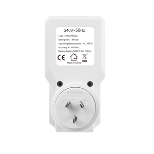 Au cắm hẹn giờ kỹ thuật số đếm ngược ổ cắm LCD hiển thị hẹn giờ chuyển đổi 18 nhóm thời gian ổ cắm thông minh với sạc pin - Product Image 2