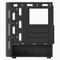 Boîtier PC LOVINGCOOL ATX, ventilateurs PWM ARGB pris en charge, USB 3.0, boîtier d'ordinateur de tour moyenne, châssis de PC de jeu en verre trempé unique