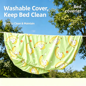 Housse de protection pour niche en soie glacée, drap de lit pour animaux, housse de remplacement universelle quatre saisons entièrement détachable pour niche d'été - Product Image 6