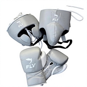 Ensemble d'équipement de boxe personnalisé Winning Boxing : Casque, Gants, Protection inguinale, Gris, À lacets, Cuir véritable, Unisexe, pour Sparring et Entraînement - Product Image 1