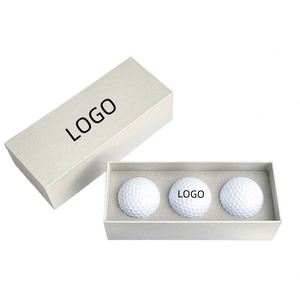 Ensemble cadeau de balles de golf blanches de qualité supérieure avec logo personnalisé, balles en caoutchouc synthétique personnalisées pour coffret cadeau de golf - Product Image 1