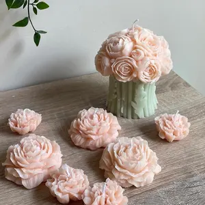 3D Large Rose Flower Ball Mould Aroma Candle Handmade Soap Silicone Moulds  - China Silicone Candle Mould and Silicone Baking Mould price