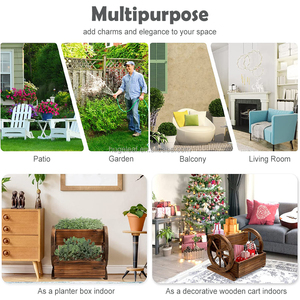 Jardinière décorative <span class=keywords><strong>en</strong></span> <span class=keywords><strong>bois</strong></span> massif à plusieurs niveaux - Product Image 4