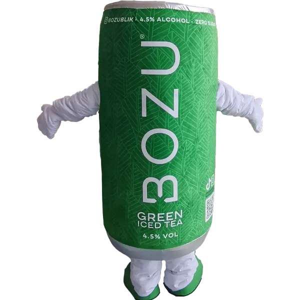 Customized can mascot costumes character green iced tea can mascot costume drink can custom mascot costumes for outdoor advertis