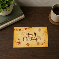 Cartes à gratter de Noël argentées, impression personnalisée, écologiques, en papier durable, pour tirage au sort en gros
