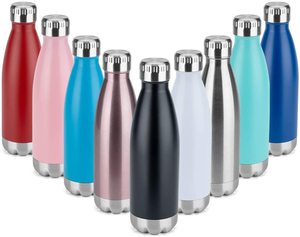 Il miglior regalo per la bottiglia di acqua sportiva in acciaio inossidabile isolata sottovuoto per il Fitness all'aperto bottiglia di acqua a forma di Cola a doppia parete a tenuta stagna - Product Image 3