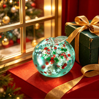 Balle anti-stress transparente à paillettes Flocon de neige de Noël Jouet sensoriel pour adolescents