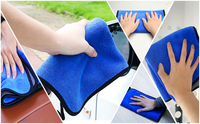 Serviettes en microfibre tissée violet/gris, velours corail, séchage rapide, 500 GSM, polyester, pour le detailing automobile et le nettoyage domestique, ultra-douces