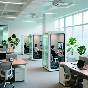 Cabine acoustique insonorisée économique, multi-scènes, facile à installer, cabine mobile silencieuse pour bureau/vente au détail/école - Product Image 3