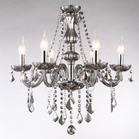 Lustre en cristal à livraison rapide, moderne et luxueux, en verre K9, avec bras en cristal, pour salle à manger, chambre à coucher, éclairage intérieur