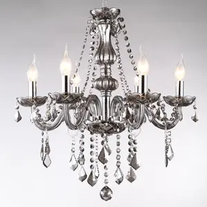 Lustre en cristal à livraison rapide, moderne et luxueux, en verre K9, avec bras en cristal, pour salle à manger, chambre à coucher, éclairage intérieur - Product Image 3