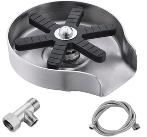 Outil de nettoyage automatique de rondelle de tasse de rinceur de verre d'acier inoxydable pour des éviers de cuisine et des accessoires de barre - Product Image 2