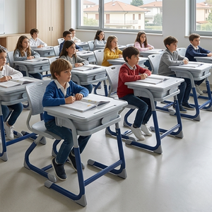 Escritorio y Silla Escolar de Acero Modernos con Altura Ajustable y Diseño Moderno, Marca SONGYE, 1 Año de Garantía, ST-308P - Product Image 3