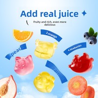 Fawn Blue-Q Hoogwaardige Fruitige Gummy Candy 0% Suiker Fruitensap Kindersnack Cadeauverpakking 360g
