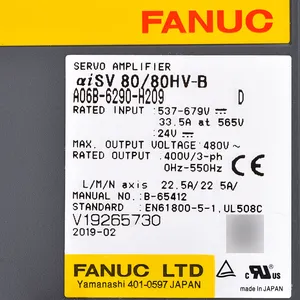 Amplificador de servo motor Fanuc, servo motor fanuc HV A06B-6290-H207 A06B-6290-H208 A06B-6290-H209 A06B-6290-H302 A06B-6290-H305