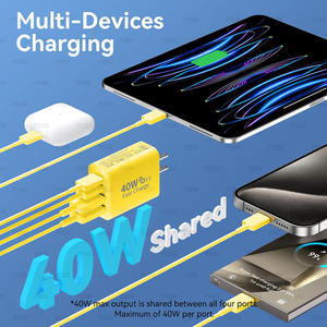 Chargeur mural multiport USB-C 40W 4 ports OEM avec charge rapide QC3.0 pour iPhone 17 - Product Image 2
