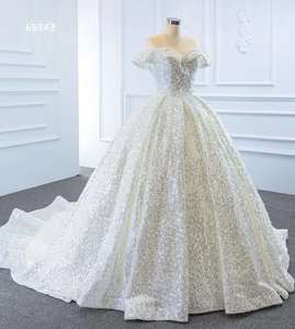 Princesse Robes <span class=keywords><strong>De</strong></span> Bal Hors Épaule Paillettes Ivoire Big Ball <span class=keywords><strong>Robe</strong></span> <span class=keywords><strong>De</strong></span> Mariée - Product Image 2