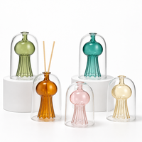 Bouteille diffuseur à roseaux en verre double paroi FTQS, vase, vert, ambre, rose, turquoise, champagne, 5 couleurs, décoration intérieure, vente en gros, OEM