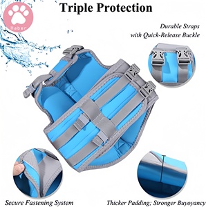 سترة طفو خارجية بنمط صلب من النيوبرين للحيوانات الأليفة نمط الشتاء في الهواء الطلق من أجل مغامرات الغوص للقطط والكلاب - Product Image 2