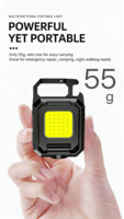 Lampe de travail LED COB rechargeable USB étanche IP54, 550 lumens, portable, avec porte-clés, portée du faisceau 200-300M, vente en gros