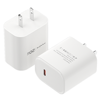 PD 20W Hızlı Duvar Şarj Cihazı ABD Standart Tip C Güç Adaptörü 5V 3A 9V 2.22A 12V 1.67A Taşınabilir Seyahat Şarj Cihazı Akıllı Telefon ve Tablet için