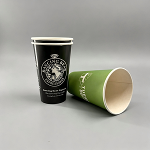 Gobelets en papier enduits de PE pour commande en gros, logo personnalisé imprimé, pour boissons chaudes, en pâte vierge, imperméables, pour restaurants et cafés - Product Image 3