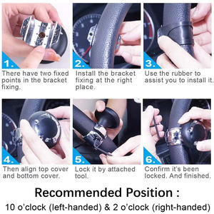 Accesorios interiores <span class=keywords><strong>Volante</strong></span> giratorio <span class=keywords><strong>para</strong></span> coche, manija de <span class=keywords><strong>bola</strong></span>, perilla <span class=keywords><strong>giratoria</strong></span>, <span class=keywords><strong>Bola</strong></span> de rueda de refuerzo <span class=keywords><strong>para</strong></span> un control óptimo giratorio - Product Image 6