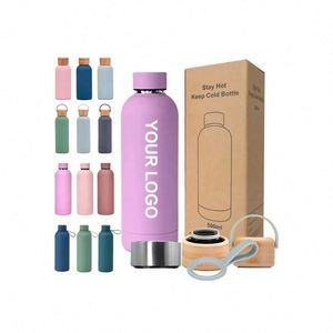 Bouteille d'eau élégante en acier inoxydable 304 - Personnalisable et portable pour étudiants et activités de plein air - Logo personnalisé disponible - Product Image 1